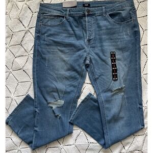 Blu Ice 38x30 Distressed‎ Straight Leg Stretch Jeans NWT Comfortable Men's Work